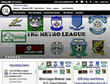 Tablet Screenshot of metrosoccerleague.ca